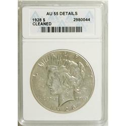 1928 $1 --Cleaned--ANACS. AU55 Details. NGC Census: