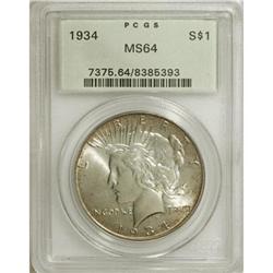 1934 $1 MS64 PCGS. PCGS Population (1198/578). NGC