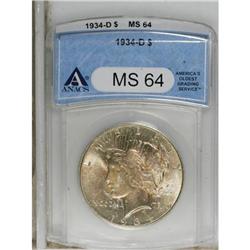 1934-D $1 MS64 ANACS. NGC Census: (631/208). PCGS