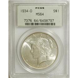 1934-D $1 MS64 PCGS. PCGS Population (880/421). NG