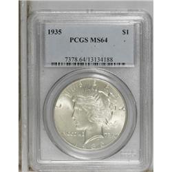 1935 $1 MS64 PCGS. PCGS Population (1652/728). NGC