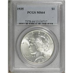 1935 $1 MS64 PCGS. PCGS Population (1652/728). NGC