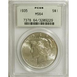 1935 $1 MS64 PCGS. PCGS Population (1652/728). NGC