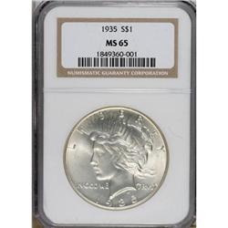 1935 $1 MS65 NGC. NGC Census: (602/55). PCGS Popul