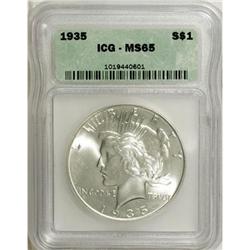 1935 $1 MS65 ICG. NGC Census: (602/55). PCGS Popul