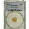 Image 1 : 1849 G$1 Open Wreath AU55 PCGS. PCGS Population (6