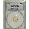 Image 1 : 1849 G$1 Open Wreath MS62 PCGS. PCGS Population (2