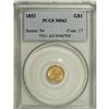 Image 3 : 1853 G$1 MS62 PCGS. PCGS Population (1015/1373). N