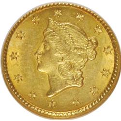 1853-O G$1 MS62 NGC. NGC Census: (216/139). PCGS P