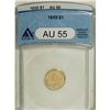Image 3 : 1855 G$1 AU55 ANACS. NGC Census: (671/2802). PCGS