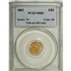 Image 1 : 1862 G$1 MS62 PCGS. PCGS Population (437/721). NGC