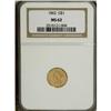 Image 1 : 1862 G$1 MS62 NGC. NGC Census: (640/734). PCGS Pop