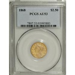 1868 $2 1/2 AU53 PCGS. PCGS Population (10/43). NG