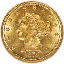 1878 $2 1/2 MS62 NGC. NGC Census: (406/364). PCGS