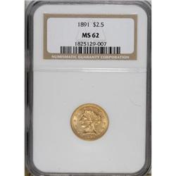 1891 $2 1/2 MS62 NGC. NGC Census: (67/63). PCGS Po