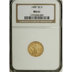 1909 $2 1/2 MS61 NGC. NGC Census: (813/2914). PCGS