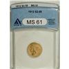 Image 1 : 1912 $2 1/2 MS61 ANACS. NGC Census: (1280/2807). P