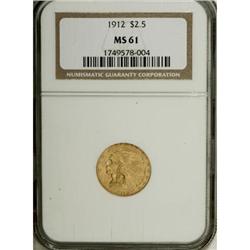 1912 $2 1/2 MS61 NGC. NGC Census: (1267/2796). PCG
