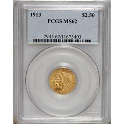 1913 $2 1/2 MS62 PCGS. PCGS Population (1142/1403)