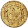 Image 2 : 1878 $3 --Cleaned--ANACS. XF45 Details. NGC Census: