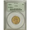 1834 $5 Plain 4 VF35 PCGS. PCGS Population (65/812