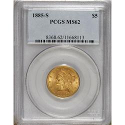 1885-S $5 MS62 PCGS. PCGS Population (623/781). NG