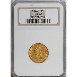 1896 $5 MS62 NGC. NGC Census: (131/108). PCGS Popu
