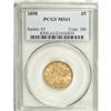 Image 3 : 1898 $5 MS61 PCGS. PCGS Population (148/330). NGC