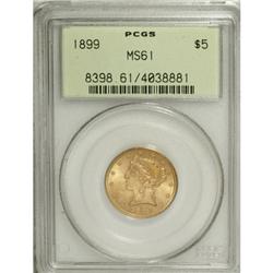 1899 $5 MS61 PCGS. PCGS Population (677/3208). NGC