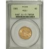 Image 3 : 1903 $5 MS61 PCGS. PCGS Population (113/482). NGC