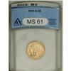 Image 1 : 1910-D $5 MS61 ANACS. NGC Census: (137/303). PCGS