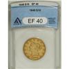 Image 1 : 1849 $10 XF40 ANACS. NGC Census: (59/574). PCGS Po