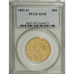 1851-O $10 XF45 PCGS. PCGS Population (98/143). NG