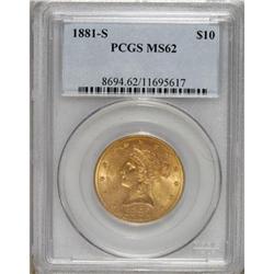 1881-S $10 MS62 PCGS. PCGS Population (242/21). NG