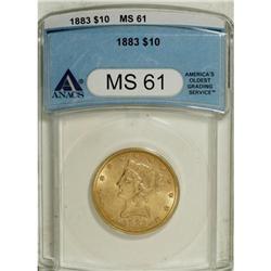 1883 $10 MS61 ANACS. NGC Census: (405/392). PCGS P