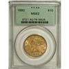 Image 1 : 1892 $10 MS62 PCGS. PCGS Population (961/206). NGC