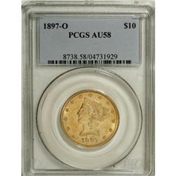 1897-O $10 AU58 PCGS. PCGS Population (53/120). NG
