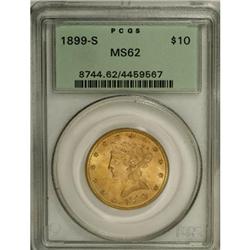 1899-S $10 MS62 PCGS. PCGS Population (93/62). NGC