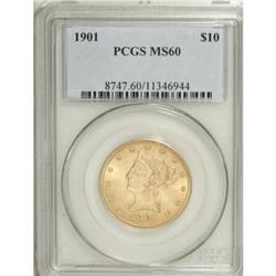1901 $10 MS60 PCGS. PCGS Population (484/10743). N