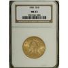 Image 1 : 1901 $10 MS63 NGC. NGC Census: (4813/2654). PCGS P