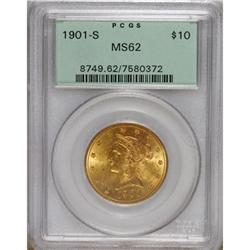 1901-S $10 MS62 PCGS. PCGS Population (3736/7246).