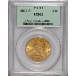 1901-S $10 MS62 PCGS. PCGS Population (3736/7246).