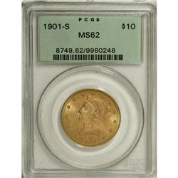 1901-S $10 MS62 PCGS. PCGS Population (3736/7246).