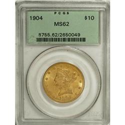 1904 $10 MS62 PCGS. PCGS Population (245/130). NGC