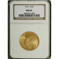 1911 $10 MS62 NGC. NGC Census: (1834/1617). PCGS P