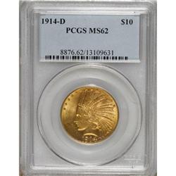 1914-D $10 MS62 PCGS. PCGS Population (377/420). N