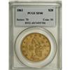 Image 1 : 1861 $20 XF40 PCGS. PCGS Population (69/1007). NGC