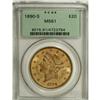 Image 3 : 1890-S $20 MS61 PCGS. PCGS Population (184/522). N