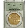 Image 1 : 1900 $20 MS61 PCGS. PCGS Population (3290/18025).