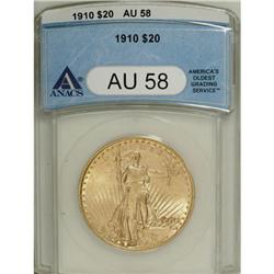 1910 $20 AU58 ANACS. NGC Census: (80/5622). PCGS P
